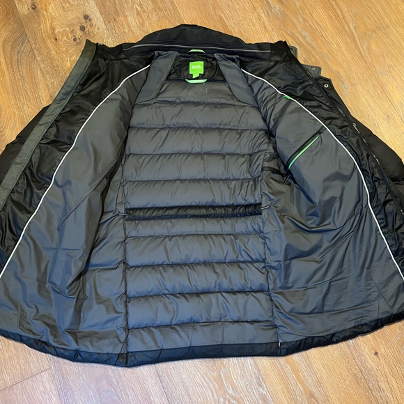 Hugo Boss - duck down- insulated mens jacket. Size 80/20 L/XL light grey/black - Picture 2 of 4
